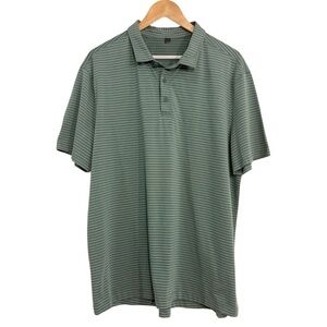 Lululemon Striped Evolution Polo in Mint Green Size XXL
